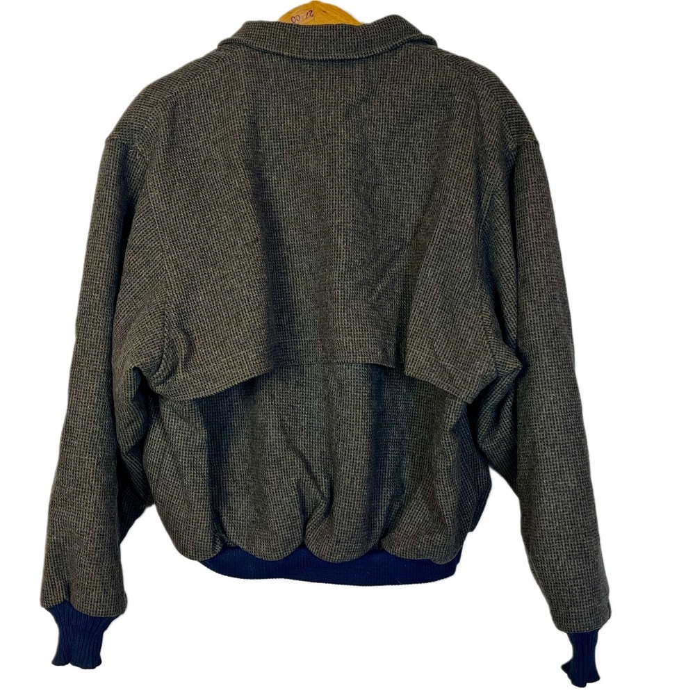 Pristine Pendleton Bomber Jacket Houndstooth Wool… - image 2